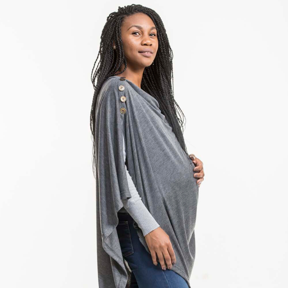 Everyday Shawl Charcoal Melange Moeitelose Mooi Online