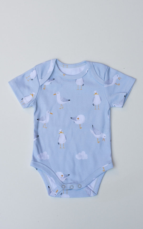 Short Sleeve Babygrow - Seaguls