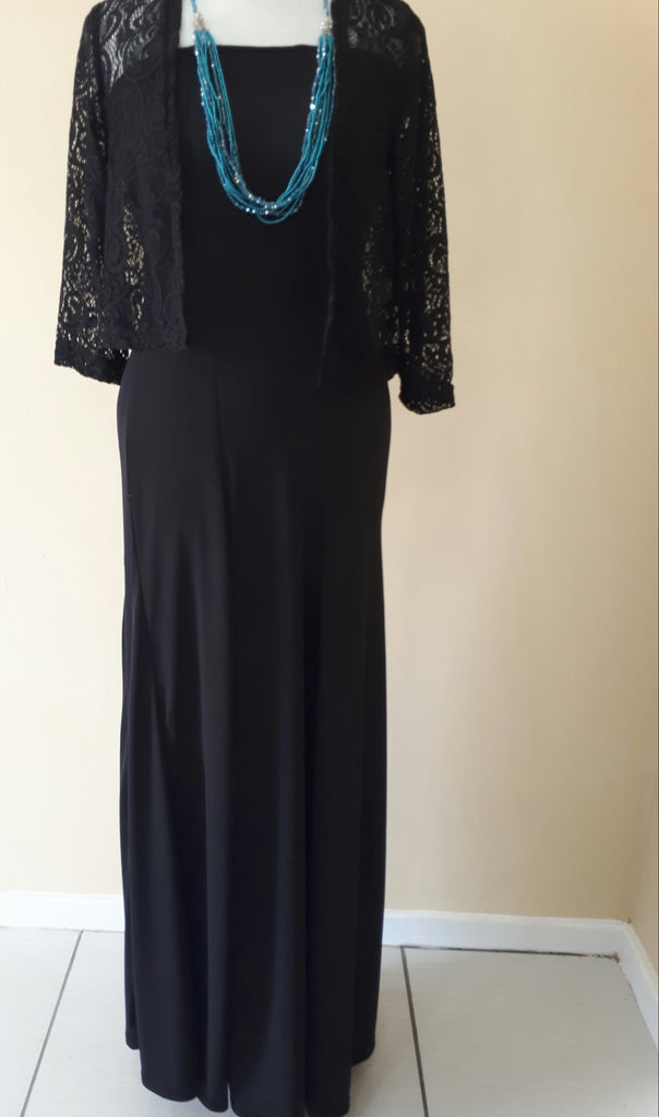 Black Gown & Lace Jacket – Moeitelose Mooi - Online Clothing Boutique