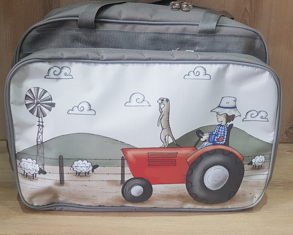 Nappy/Weekender Bag - Boy with Red Tractor (Farm Range)