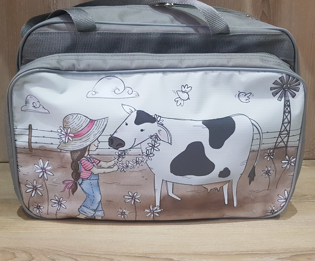 Nappy/Weekender Bag - Girl with Cow (Farm Range)