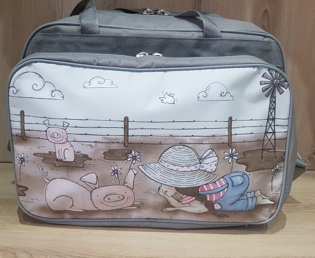 Nappy/Weekender Bag - Girl with Pigs (Farm Range)
