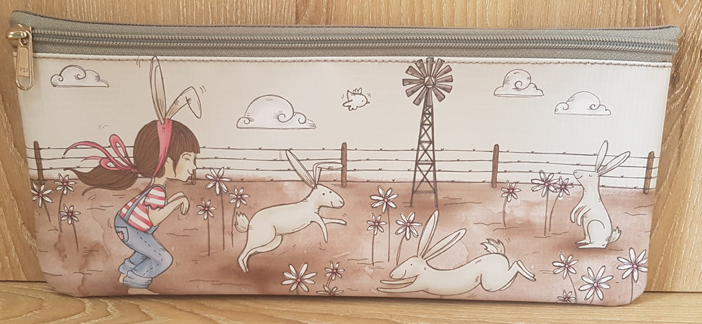 Pencil Bag - Girl with Rabbits (Farm Range)