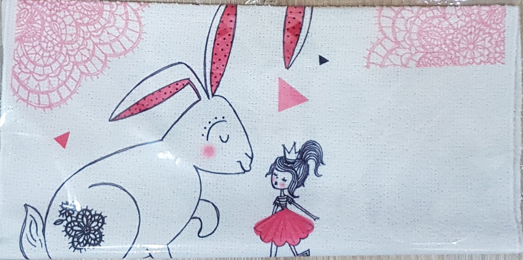 Wash Cloth - Girl with rabbit (Ballerina)