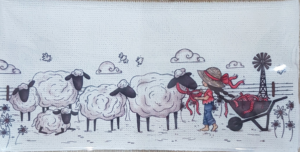 Wash Cloth - Girl with sheep ( Farm Range)