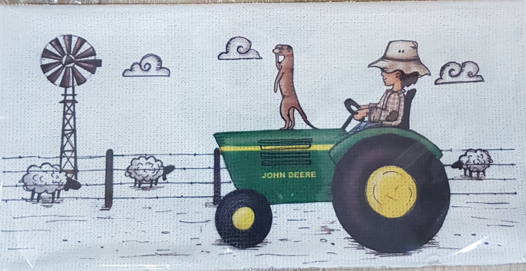 Wash Cloth - Boy with green tractor ( Farm Range)