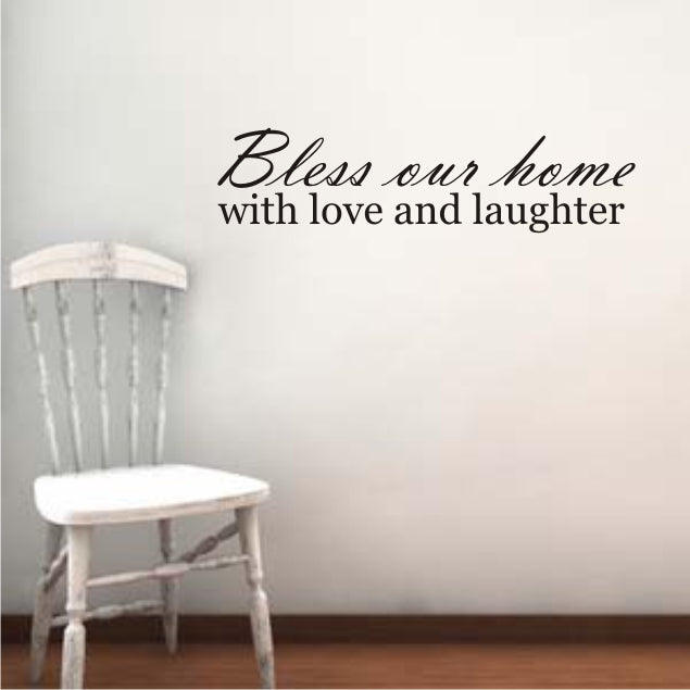 The Letter Lady Vinyl Wall sticker "Bless our home" *