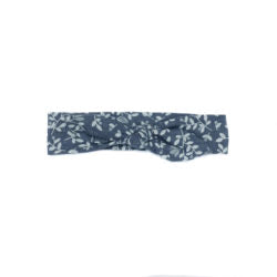 Tied Headband - Blue Melange with Floral