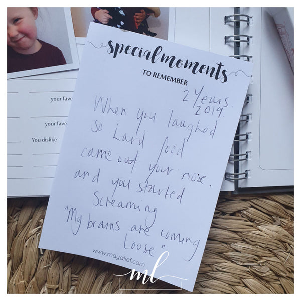 ‘Special moments’ Note Pad