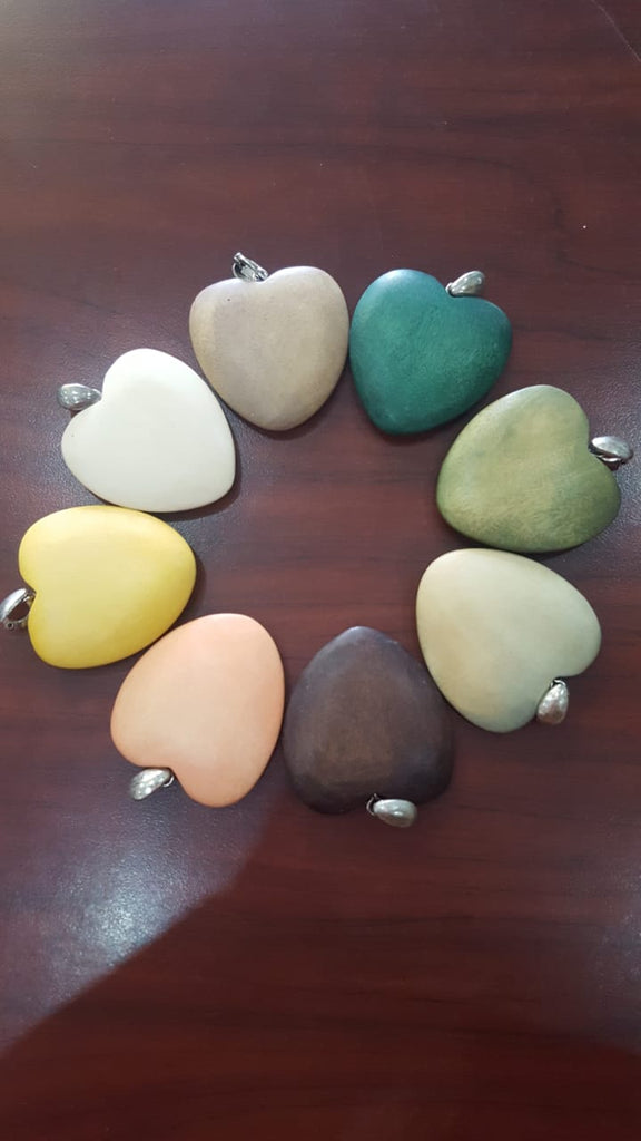 DrmN. Wooden Heart pendants