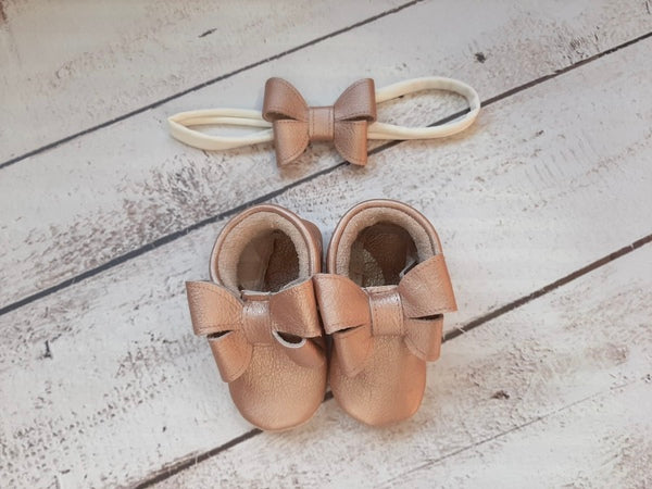 Rosegold Bow Shoes