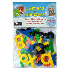 Letters & Numbers: Bath time foam stickers